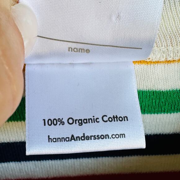 Hanna Andersson Two Piece Pajamas Classic Twee Organic Kidcore Cotton Striped S - Picture 8 of 11